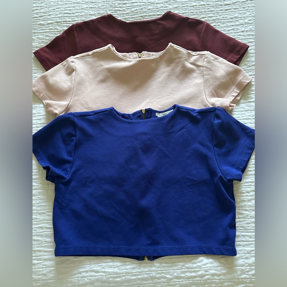 Stella Luce cropped top bundle. Size L